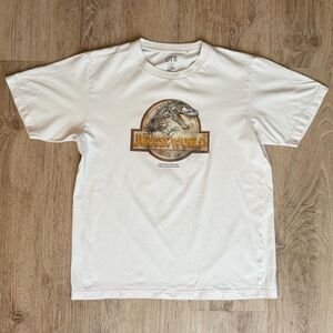 UNIQLO Jurassic World SORAYAMA White T-Shirt Size M Dinosaur Logo Tee